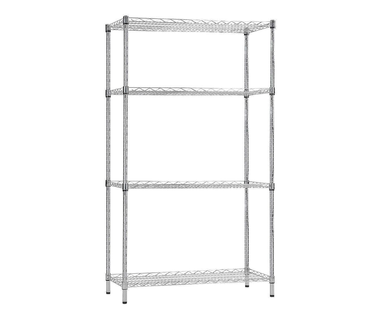 Syncrosteel Chrome Wire Shelving Storage Unit 1200 x 450mm - 1.8m High